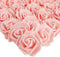 Juvale Artificial Roses for Wedding Decor - 3-Inch Pink, 100 Pack Realistic Flowers for Centerpieces