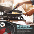 E-far 7-Piece Silicone Cooking Utensils Set, Black Heat Resistant Kitchen Tools, Nonstick Spatula, Ladle, Spoon, Pasta