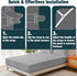 4 Pack Adjustable Elastic Straps with Metal Clips, Bed Sheet Fasteners in Assorted Four Sizes, Bedding Suspenders