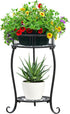 Potted Plant Stand 2 Tier Metal Flower Pot Stand Anti-Rust Heavy Duty