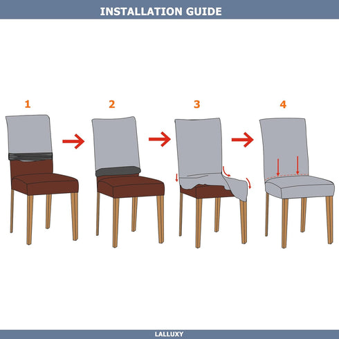 Set 6, Chair Covers for Dining Chair of Stretchy Soft Parson Chair Covers Removable Washable Kitchen Dining Room Chair