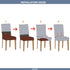 Set 6, Chair Covers for Dining Chair of Stretchy Soft Parson Chair Covers Removable Washable Kitchen Dining Room Chair
