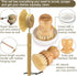 Set 1 2 Wooden Dish Brush Clean Pots, Pans and Vegetable, Natural Bristles Bamboo Scrub Brushes with Ceramic Dish
