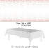 4 Pack Plastic Tablecloths for Rectangle Tables - Waterproof Disposable Party Table Covers with Rose Gold Dot
