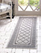 Unique Loom Outdoor Trellis Collection Area Rug - Stars, Gray/Silver (2' x 6' 1" Runner)