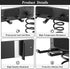 Tindbea Hair Dryer Holder + Curling Iron Holder, Matte Black Wall Mount Organizer for Bathroom