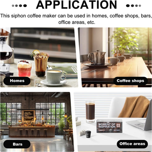 Maker(5 Cups(600ml)) YUCHENGTECH Siphon Syphon Coffee Maker Tabletop Glass Siphon Pot Glass Technica Siphon Vacuum