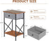 Brown,1 Pack VECELO End Tables, Modern Nightstands with Drawer & Open Shelf, Side Table for Bedroom Living Room
