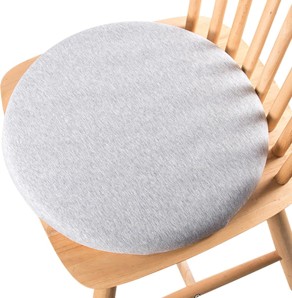 Seat Cushion Chair Pad, Round Non-Slip Comfortable Floor Cushions for Dining Chairs, Office, Bedroom, Living Room (Gray)