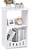 Wensdr 3 Tier Side Table Night Stand, Narrow End Table with Storage Shelf,