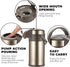 OJOJ 3L/101OZ Thermal Coffee Carafe with Pump, Stainless Steel Beverage Dispenser for Hot Drinks, Gold