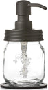12oz 2pk 12oz) Black Mason Jar Soap and/or Lotion Dispensers for Hand Sanitizer, Liquid Soap or Hand/Body Lotion