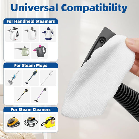 4 Pack LOVECO Universal Microfiber Cloths for Handheld Steam Cleaner - Compatible with Bissell Steam Shot, PurSteam