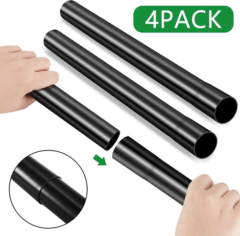 Honoson 1.25 Inch Vacuum Extension Wand Black Vacuum Attachments Vacuum Accessories Vacuum Wand Compatible with Shop Vac Accessories Replacement Tubes Extend to 14.6 Inch Long (2 Pieces)