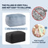 15"(H) 6.6LB HollyHOME Bean Bag Ottoman Pouf, Memory Foam Filled Footstool for Sofa, Accent Stuffed Footrest Stool