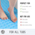 Yimobra Non Slip Bathtub Mat - 40 x 16 Inch, Extra Long Shower Mat with Drain Holes, Clear Blue