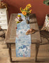 Lsrtoss 48 Inches Summer 13" 48" Coastal Sea Turtle Table Runner Long Farmhouse Dress Scarves, Nautical Beach Starfish