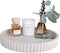 Emma & Ella Round Decorative Tray for Coffee Table Decor Concrete Round