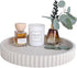 Emma & Ella Round Decorative Tray for Coffee Table Decor Concrete Round