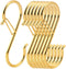 Ultimate Hanging Hooks Set, 3.55inch Gold S Hooks for Heavy Duty Hanging, Ideal for Plants, Baskets