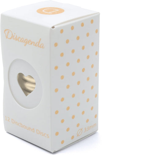 Discagenda 12 Piece Gold Discbound Discs, 1.3in