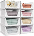5 Pack Closet Closet SNSLXH Stackable Storage Basket, Multifunctional & Foldable Organizer for Bathroom Kitchen Laundry