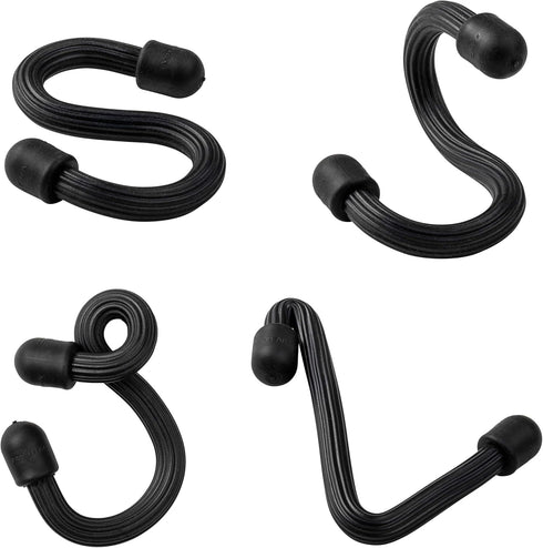 Nite Ize Gear Tie Bendable S-Hook, Black, 4 Count (4 Pack)