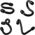 Nite Ize Gear Tie Bendable S-Hook, Black, 4 Count (4 Pack)