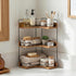 Snuvid 3-Tier Counter Countertop Bathroom Organizer, Wooden Corner Shelf for Vanity Skincare & Makeup, Storage