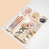 Backerysupply Set of 12 Beige Plastic Desk Drawer Organizers, Makeup Bathroom Office Kitchen Vanity Storage Box