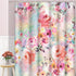 ArtSocket Shower Curtain, Colorful Flowers Romantic Pink Teal Watercolor Chic Floral Pattern, 72 x 72 Inches