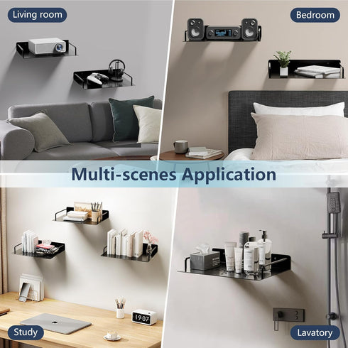 Projector Shelf, Floating Entertainment Center Shelves for DVD Player, Cable Box, Wifi Router, Wall Mount Shelf