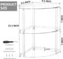 3 9.5x9.5x15.7 Inch, Countertop Sezanrpt Tier Acrylic Corner Shelf Organizer Storage Transparent Corner Shelf