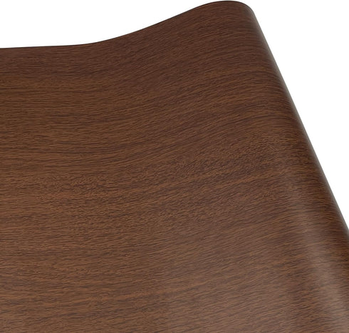 LovingWay 14.7 Feet Wallpaper Roll, Brown Wood Grain Shelf Liner 17.7x177 Inch Self-Adhesive Desk Lining Paper Decor