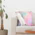 Soft Faux Fur Throw Pillow Covers, Pack of 2 Peach Blush Plush Tie Dye Pink Cushion Cases for Sofa