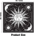 Black and White Wall Tapestry - Aesthetic Moon Tapestry for Bedroom, Living Room, Dorm Decor (59.1x59.1 Inches)