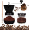 Manual Coffee Grinder Set by Mixpresso, Hand Coffee Mill with Conical Burr, 2 Glass Jars & Brush
