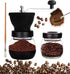 Manual Coffee Grinder Set by Mixpresso, Hand Coffee Mill with Conical Burr, 2 Glass Jars & Brush