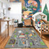 GOJAGOT Car Rug Play Mat Great for Playing with Cars and Toys, Kid Playroom Carpet with Rubber Backing, Game Area