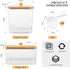 3+1 Pack Laundry Pods Container & Dryer Sheet Holder, Acrylic Square Laundry Room Organization and Storage Jars