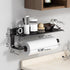 Danpoo Matte Black Wall Mount Paper Towel Holder with Shelf