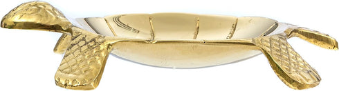 Brass Turtle Incense Holder for Cones, Sticks, Charcoal Discs - 4.75" for Spiritual Home Decor, Meditation
