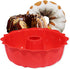 European Grade Silicone Cake Mold, Non-Stick 9 Inch Fluted Tube Cake Pan for Baking Cake, Jello, Bread