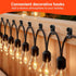 Yefall 60 Pack String Lights Hooks for Outdoor, Christmas Light Clips Weatherproof Light Hanger Hooks Screw-in Hooks