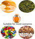 DongAi 2 Dispenser380ml, Kitchen(12 Pieces of Crystal Shaped Glass Honey Jar, Wooden Lid With Dipper, Glass Honey