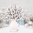 40 (40, Rowfad Pcs Artificial Berry Stems Branches, Christmas White Faux Holly Berries Picks Ornaments for Christmas
