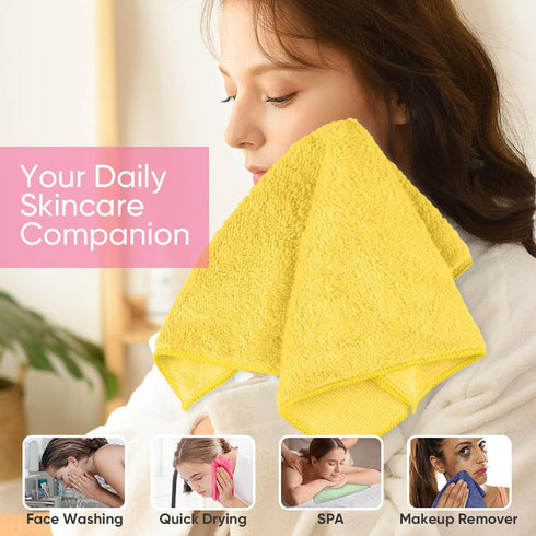 12 Pack, 12x12 Inch, Set HOMEXCEL Microfiber Washcloths Highly Absorbent and Soft Face Towel, Multi-Purpose Wash Cloths