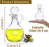 BSTKEY Set 2 310ml of Olive Oil Dispenser Bottle with Stopper, Elegant Style Round Glass Cruet Bottles for Kitchen, Oil
