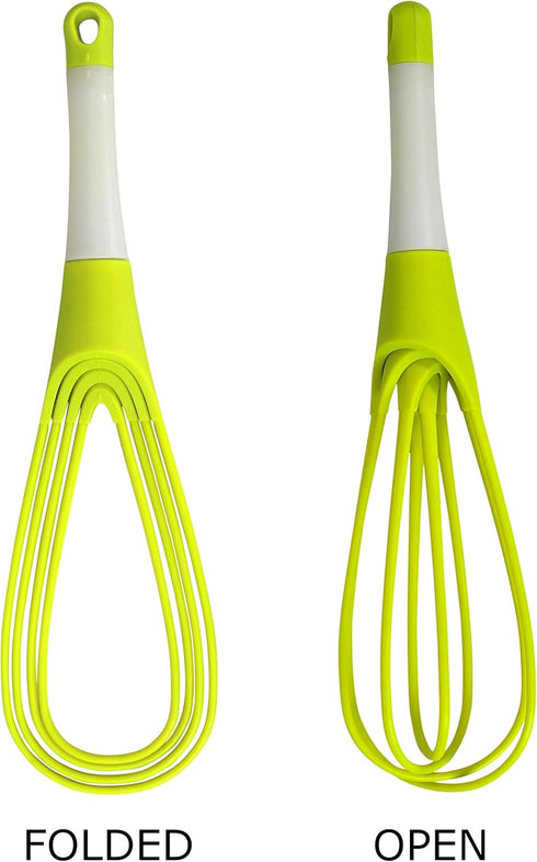 Iconikal 12-Inch Green Collapsible 2-In-1 Balloon/Flat Whisk