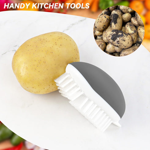 yuntop (1 Pack Vegetable Brush Potato Scrubber Brush Non Slip Comfortable Fruit Cleaning Tools for Washing Fruit